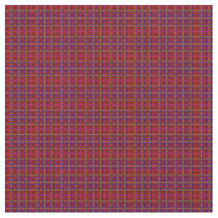 Red Checked Tartan With Sporran Inlays, Fabric