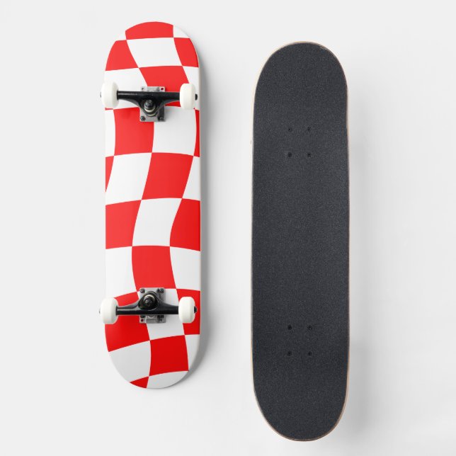 Red Checkerboard Skateboard (Front)