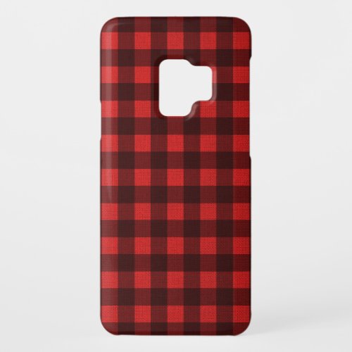 Red Checkered Fabric Texture Background Case_Mate Samsung Galaxy S9 Case
