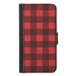 Red Checkered Fabric: Texture Background Samsung Galaxy S5 Wallet Case