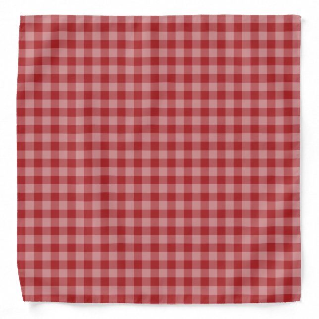 Red checkered gingham bandana (Front)