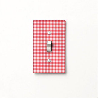 Red Checkered Light Switch Cover