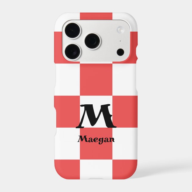 Red Checkered Pattern Background Case-Mate iPhone Case (Back)