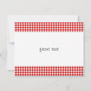 Red Checkered Picnic Tablecloth Background Invitation