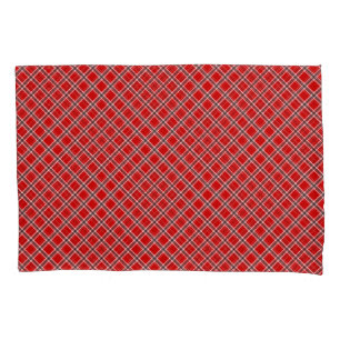 Red checkered pillow case