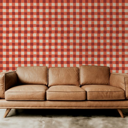 Red Checkered Plaid Wallpaper