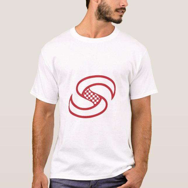 Red Checkered Spiral Spee T-Shirt (Front)
