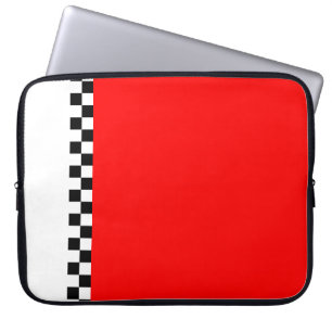 red checkered stripe laptop sleeve