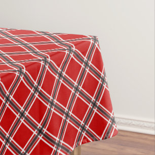 Red checkered tablecloth