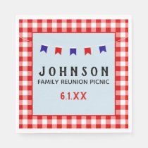 Red Checkered Tablecloth Summer Picnic Party Napkins