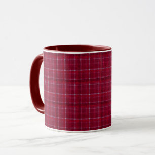 Red Checkered Tartan Mug