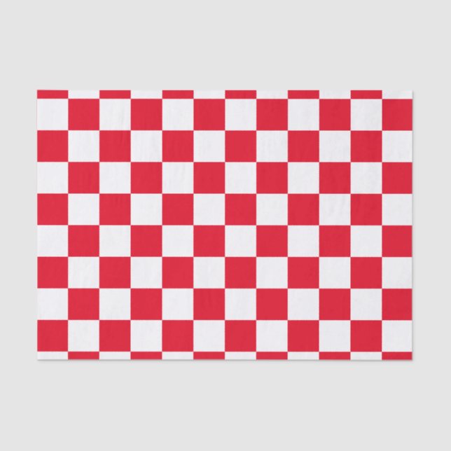 Red Checkered Tissue Paper (Front)