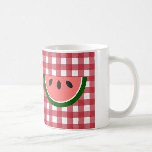 Red Checkered Watermelon Mug