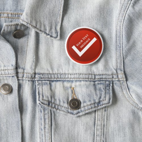 Red Checkmark Symbol Button