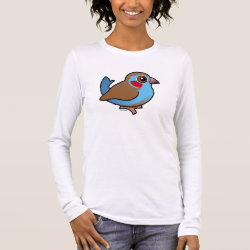 Red-cheeked Cordonbleu Women's Basic Long Sleeve T-Shirt