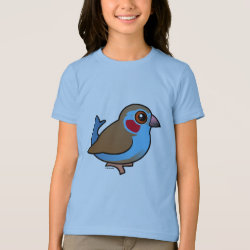 Red-cheeked Cordonbleu Girls' American Apparel Fine Jersey T-Shirt