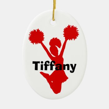 Red Cheerleader Ornament by Hannahscloset at Zazzle