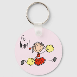 Red Cheerleader T-shirts and Gifts Keychain