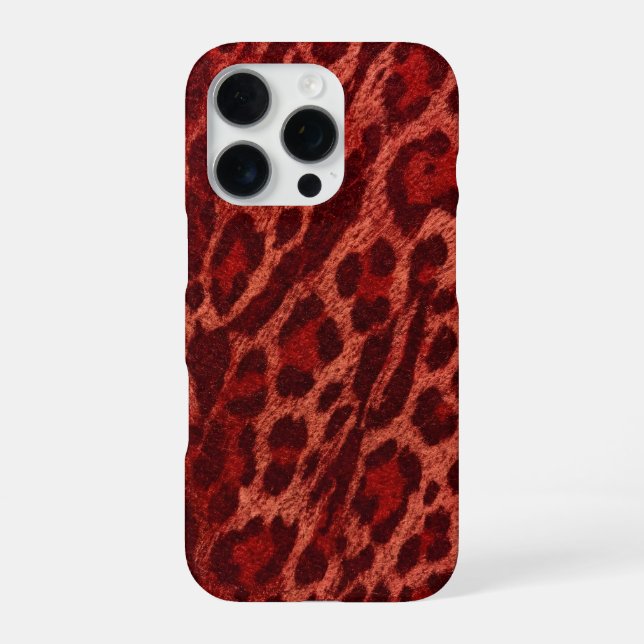 red cheetah iPhone 16 Pro Max Case (Back)