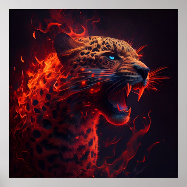 Red cheetah poster (Front)