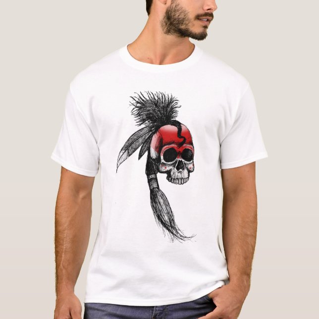 Red Cherokee Skull T-Shirt (Front)