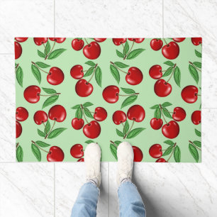 Red Cherries All Over Pattern Doormat