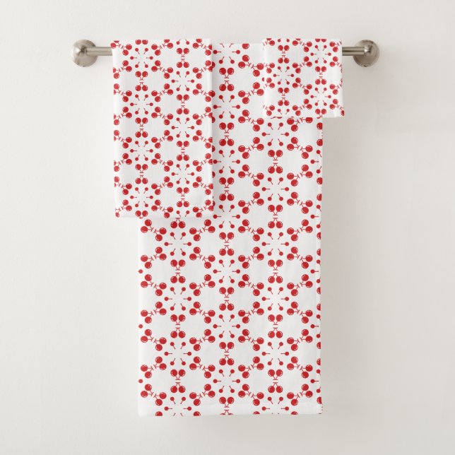 Red cherries bath towel set (Insitu)