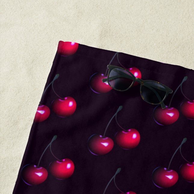 Red Cherries Beach Towels (In Situ)