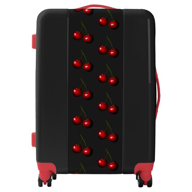 Red Cherries Black Luggage (Front)