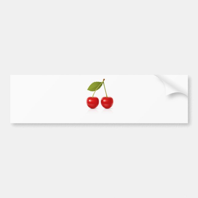 Red Cherries Bumper Sticker (Front)