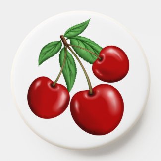 Red Cherries Cluster Retro Fruit Design