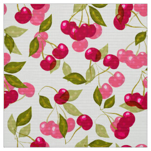 Red cherries fabric