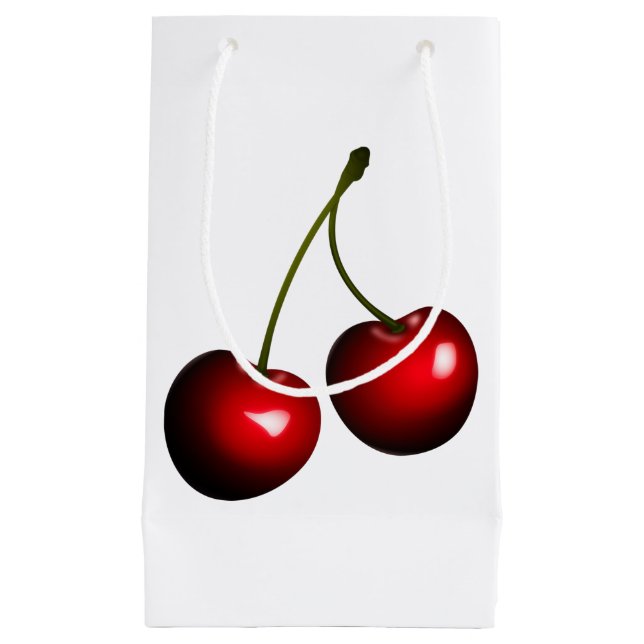 Red Cherries Gift Bag - Choose Color (Front)