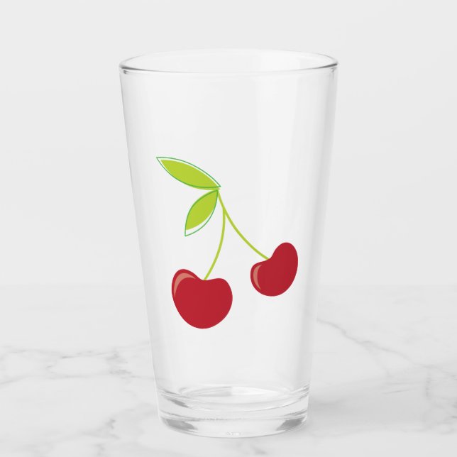 Red Cherries Glass (Front)