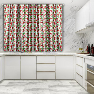 Red Cherries Graphic All Over Pattern 50x63 Inch Sheer Curtains