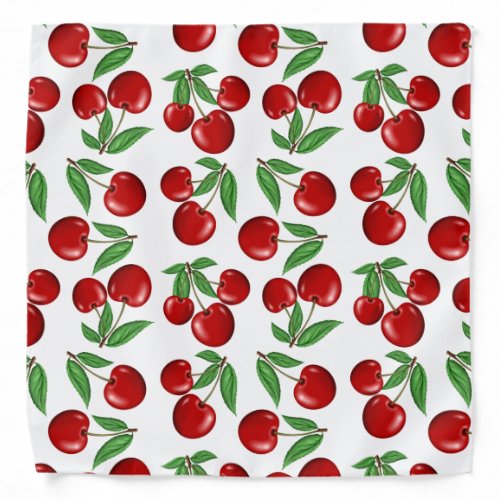 Red Cherries Graphic All Over Pattern Bandana
