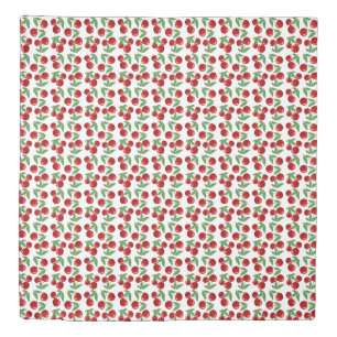 Red Cherries Graphic All Over Pattern Duvet Cover