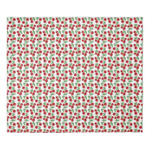 Red Cherries Graphic All Over Pattern Duvet Cover