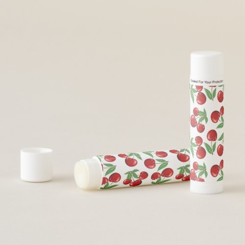 Red Cherries Graphic All Over Pattern Lip Balm