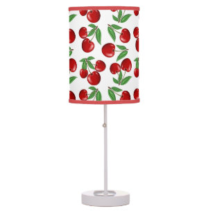 Red Cherries Graphic All Over Pattern Table Lamp