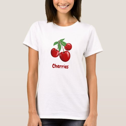 Red Cherries Graphic Personalized T_Shirt