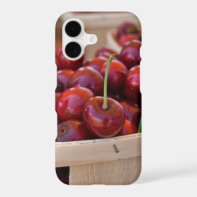 Red Cherries in Pproduce Box Case-Mate iPhone Case (Back)