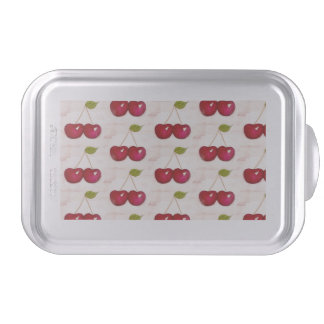 Red Cherries on a Cake Pan Lid