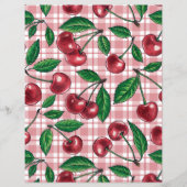 Red cherries on pink gingham (Front)