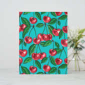 Red cherries on turquoise (Standing Front)
