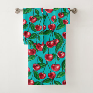 Cherry red bath discount towels