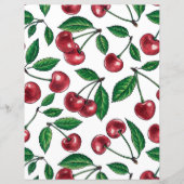 Red cherries on white (Front)
