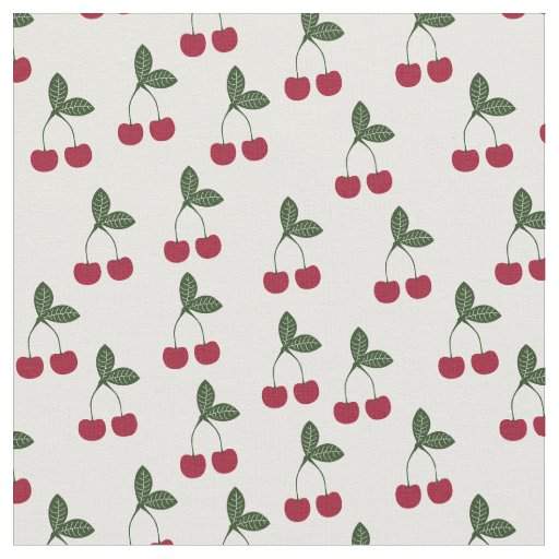 Red Cherries Pattern Fabric
