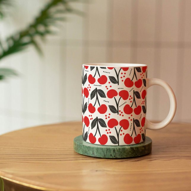 Red Cherries Pattern Mug (Creator Uploaded)