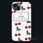 Red Cherries Pattern Personalized iPad Case<br><div class="desc">Bright and cheery,  perfect for summer! Customizable iPad case featuring red cherries pattern. Matching items and other colors are available.</div>